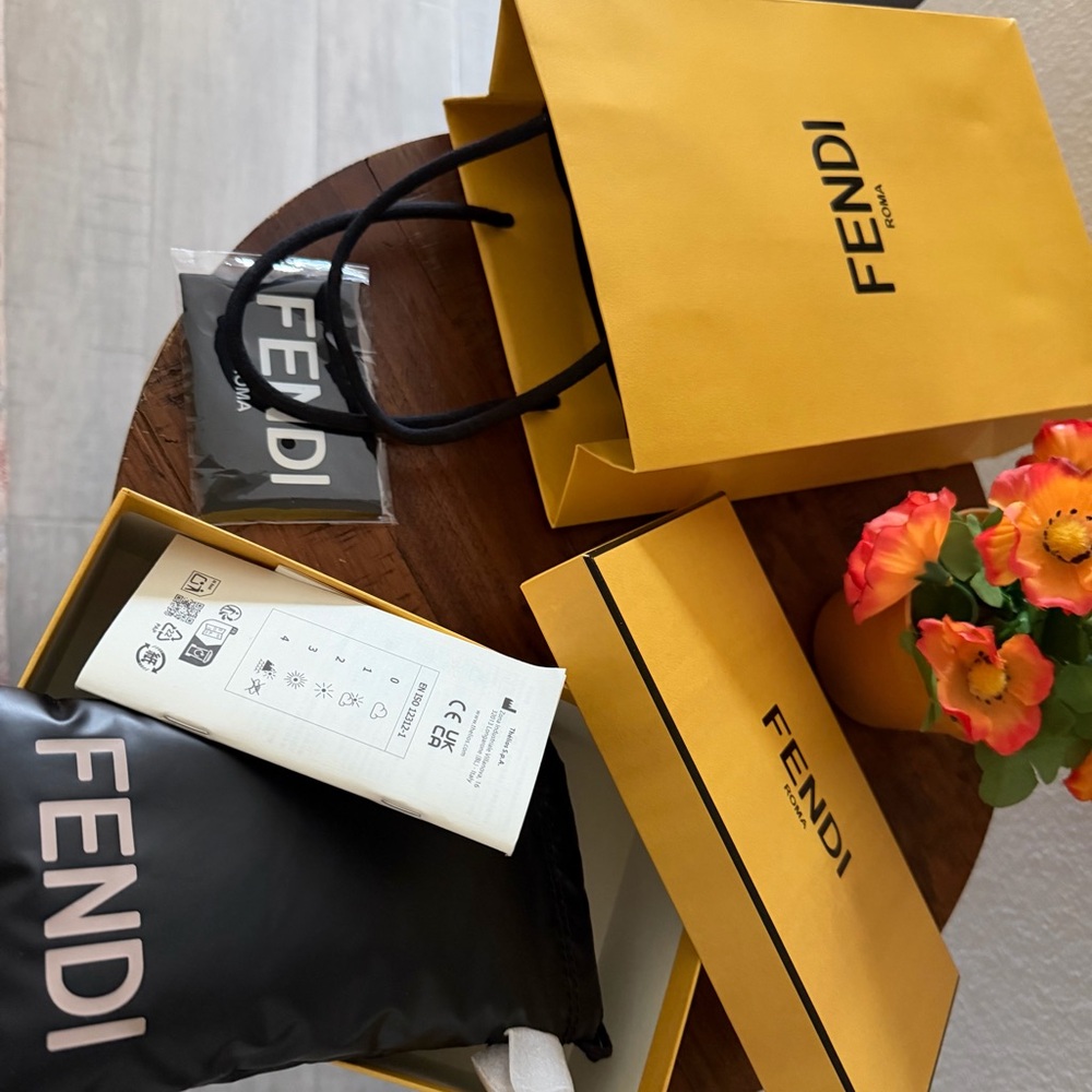 Fendi Yellow and Black Packaging Set